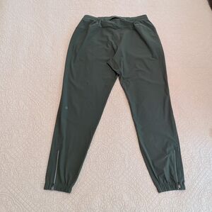 Lululemon Khaki Dark Green Stretch High Rise Joggers Size L